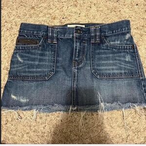 Abercrombie and Fitch denim distressed mini skirt
